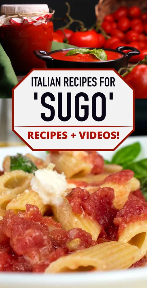 What is an Italian sugo recipe? Discover our recipes for the top Italian 'sugo' recipes that Italians in Italy are searching for on YouTube!

#sauces #italianfood #recipe Sugo Recipe Pasta Sauces, Sugo Sauce Recipe, Pork Sugo Recipe, Pork Sugo, Sugo Sauce, Sugo Recipe, Italian Sides, Italian Sauce Recipes, Italian Dinners