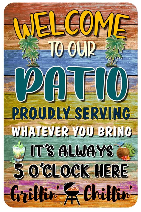 PRICES MAY VARY. Title: Welcome Patio Bar Signs For Home Porch Bar Wall Decor Beach Bar Decorations For Backyard Tiki Bar Hot Tub Poster Tin Sign 8x12 Inch. Product Type: Categories > Outdoor Décor > Yard Signs Tiki Bars Backyard, Outdoor Pool Decor, Patio Wall Art, Swimming Pool Decorations, Strand Decor, Porch Wall Decor, Vintage Style Wall Decor, Porch Bar, Tiki Bars