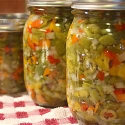 Hot Italian Giardiniera | "Family and friends are asking for this in lieu of jams for Christmas food gifts. LOVE IT." Giardiniera Recipe, Italian Beef Sandwiches, Sausage Sandwiches, Italian Beef, Pickled Veggies, Pickled Vegetables, Tapenade, Pickling Recipes, Fermented Foods