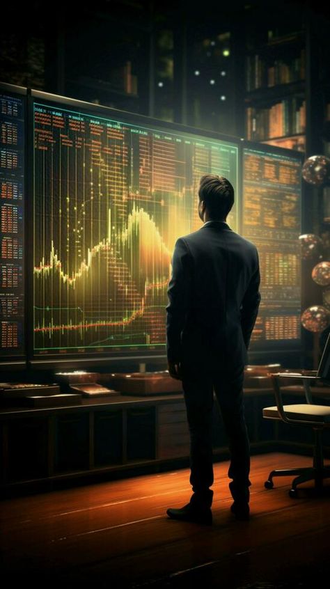 Businessman employs data analysis tools for informed stock trading and cryptocurrency decisions Vertical Mobile Wallpaper AI Generated Motivation Background Images, Businessman Wallpaper, Trading Background, Cryptocurrency Wallpaper, Trading Wallpaper, Motivation Background, Data Analysis Tools, Stock Analysis, Technical Analysis