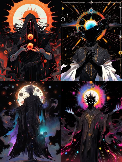 Cosmic Horror Character Design, Black Hole Character Design, Cosmic Character Design, God Of Space, Eldritch Gods, Eldritch God, Cosmic Creature, Cosmic Being, Cosmic God