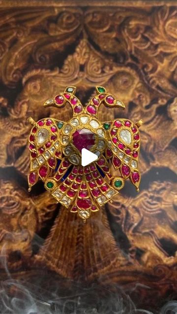 Gandaberunda Pendant, Gold Antique Jewellery, Diamond Pendent, Hindu Mythology, Lord Vishnu, Bespoke Jewellery, Contemporary Jewellery, Back In Stock, Antique Jewellery