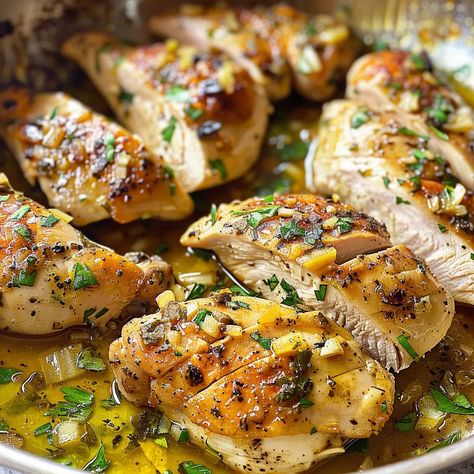 Garlic Butter Baked Chicken Breast Recipe - Garlic Butter Baked Chicken, Roasted Chicken Breast Recipes, Butter Baked Chicken, Oven Roasted Chicken Breast, Butter Herb, Beginner Cook, Chicken Boneless Breast Recipes, Chicken Breast Tenderloins, Garlic Baked