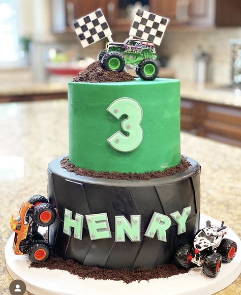 Monster Truck Cakes For Boys, Truck Birthday Cake Ideas, Monster Jam Birthday Cake, Monster Jam Cake, Caleb Walker, Monster Truck Birthday Cake, Truck Birthday Cake, Monster Truck Cookies, Monster Jam Birthday