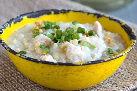 Lugaw Lugaw Recipe, Chicken Soup With Rice, Soup With Rice, Recipe Rice, Vacation Wishes, Chicken Rice Soup, Compassion International, Rice Porridge, Filipino Dishes