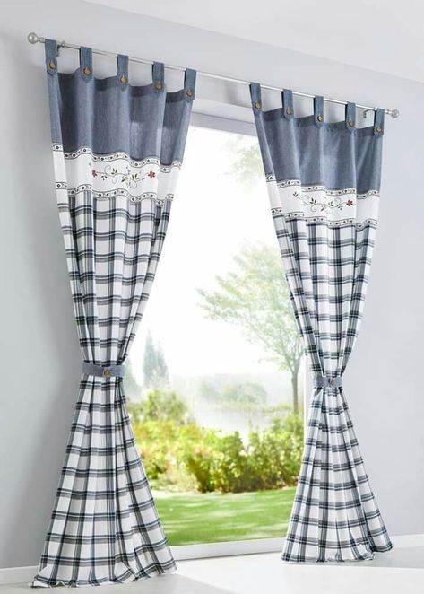 Summer Curtains Living Room, Diy Kitchen Curtains, Cortinas Country, Kitchen Curtain Designs, Summer Curtains, Curtain Styles, Plain Curtains, Simple Curtains, Stylish Curtains