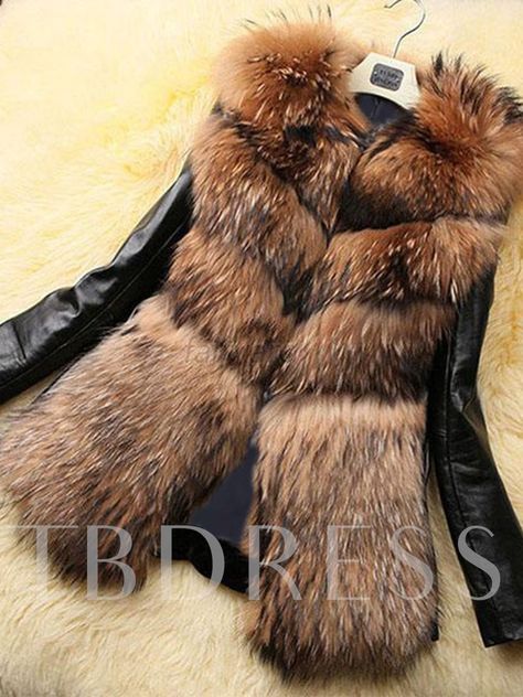 Artificial Fur Warm Thick Women's Winter Overcoat Long Brown Coat, Winter Faux Fur Coat, Faux Fox Fur Coat, Brown Fur Coat, Long Fur Coat, Brown Faux Fur Coat, Faux Coat, Patchwork Coat, Winter Fur Coats