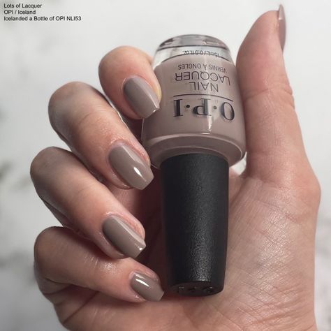 Taupe Brown Nails, Cashmere Nail Color, Greige Nail Polish, Taupe Gel Nails, Light Brown Opi Nail Polish, Opi Over The Taupe, El Mat-adoring You Opi Gel, Brown Opi Dip Colors, Berlin There Done That Opi