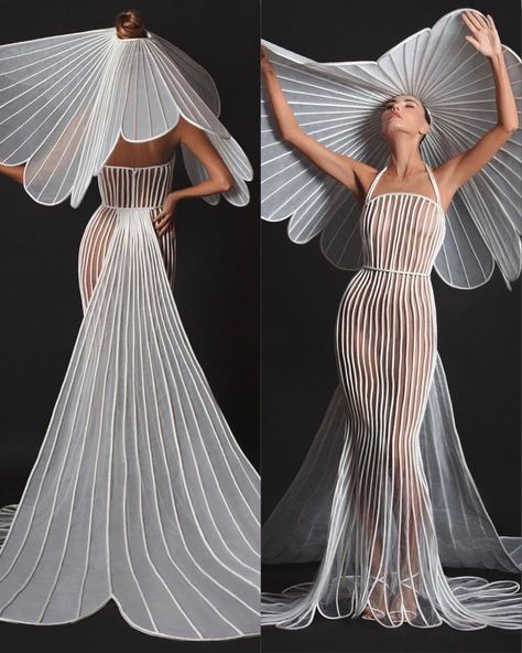 Jean Louis Sabaji, Structured Fashion, Stage Outfit, Futuristic Fashion, Fantasy Dress, Mode Inspo, Glam Dresses, Fantasy Fashion, Rehearsal Dinner