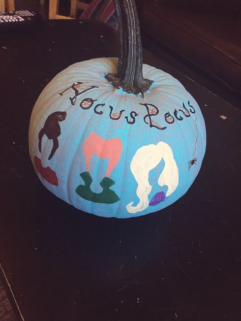 Hocus Pocus Painted Pumpkin Ideas, Hocus Pocus Decorated Pumpkins, Pumpkin Painting Hocus Pocus, Hocus Pocus Pumpkin Painting Ideas, Pumpkin Painting Ideas Hocus Pocus, Sanderson Sister Painted Pumpkins, Hocus Pocus Painted Pumpkin, Hocus Pocus Pumpkin Painting, Hocus Pocus Pumpkin