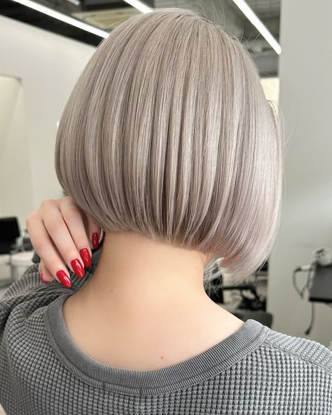 Bob Haircut Back, Bob Haircut Back View, Haircut Back View, Haircut Back, Kort Bob, Classic Bob Haircut, Classic Bob, Lob Hairstyle, Blending Gray Hair