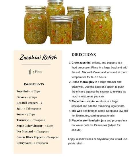 Quiltblox Kitchen – Zucchini Relish | Quiltblox.com Zucchini Preserving Recipes, Zucchini Preservation, Zucchini Relish Recipes Canning, Squash Relish, Homemade Relish, Cucumber Relish Recipes, Zucchini Relish Recipes, Zucchini Relish, Garden Canning