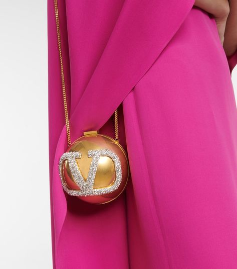 Valentino Clutch Bag, Luxury Formal Clutch With Gold-tone Logo Plaque, Luxury Gold-tone Clutch Box Bag, Gold Clutch Bag, Valentino Clutch, Valentino Garavani Bag, Luxury Red Clutch With Gold-tone Hardware, V Logo, Embellished Clutch