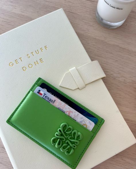 Luxury SLG | SLG | Card Case | Aesthetic | Aesthetic Flatlay Loewe Card Holder, Card Holder Aesthetic, Loewe Aesthetic, Aesthetic Flatlay, Card Holder Phone Case, Tiny Bag, I Regret, Case Aesthetic, Aesthetic Green