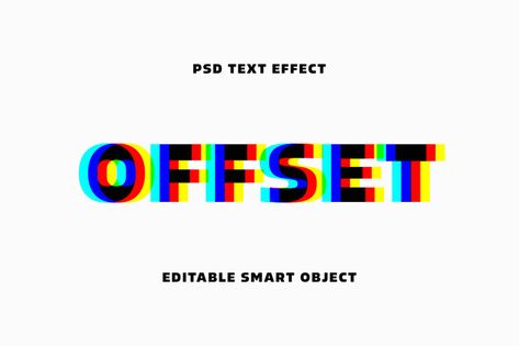 Anaglyphic Stereo Text Effect by pixelbuddha_graphic on Envato Elements Tshirt Reference, Vhs Glitch, Tree Design Illustration, 1 Typography, Shadow Icons, Free Photoshop Text, Monday Design, Design Effects, Running Logo