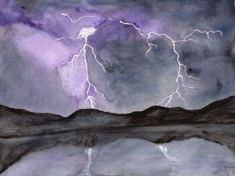 Watercolor Lightning, Watercolor Splatter, Watercolor Paintings Abstract, Lightning Strikes, White Acrylic, White Acrylics, Abstract Watercolor, Art Craft, Watercolor Painting