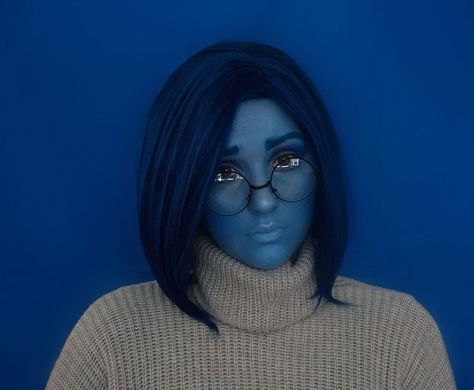 Alexa Priego on Instagram: “INSIDE OUT: SADNESS 😢 “sorry...I went sad again didn’t I” #sadness #halloween #halloweenmakeup #halloween #halloweenmakeup #makeup…” Mehron Makeup, 31 Days Of Halloween, Festival Makeup, Kris Jenner, Beauty Skincare, Insta Makeup, Beauty Cosmetics, Makeup Addict, Makeup Lover