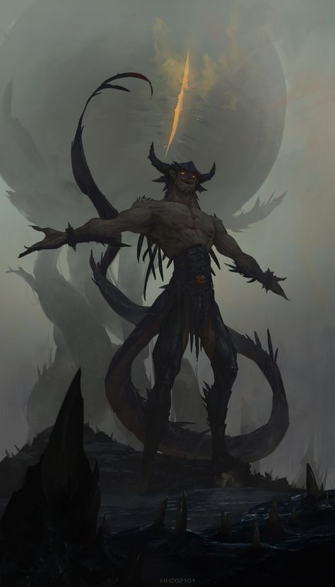 ArtStation - T28, LI HH Mob Boss Art, Demon Design Character Concept, Fantasy Demon Art, Fantasy Monster Art, Character Design Monster, Demon Concept Art, Demonic Art, Demon Artwork, Dream Demon