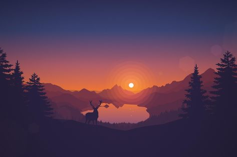 Download 2560x1700 Minimalism, Scenic, Toon Colors, Deer, Sun, Forest, Trees, Mountain Wallpaper for Chromebook Pixel Wallpaper For Chromebook, Minimal Desktop Wallpaper, Scenic Wallpaper, Mountain Wallpaper, Pc Wallpaper, Forest Trees, Orange Wallpaper, Wallpaper Cave, Desktop Wallpapers