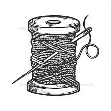 Sewing Tattoos, Thread And Needle, Spool Of Thread, Books Art, Thread Spools, Skin Art, Vintage Textiles, Needle And Thread, Vintage Images