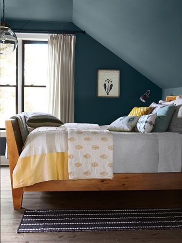 Share Tweet Pin Mail Happy St. Patrick's Day! Anthony Baratta It's mid-March and you know what that means! Painting season is upon us. Therefore, ... Slanted Ceiling Bedroom, Sloped Ceiling Bedroom, Slanted Walls, Attic Bedrooms, Attic Bedroom, Attic Rooms, Design Geometric, Bedroom Loft, Bedroom Paint