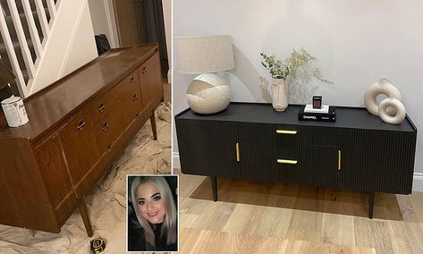 Sideboard Restoration, 60s Sideboard, Sideboard Diy, Sideboard Makeover, Sideboard Gold, Apartment Lounge, Diy Sideboard, Sideboard Upcycle, G Plan Sideboard