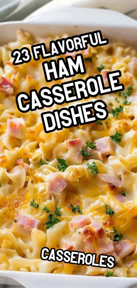 Discover 23 flavorful ham casserole dishes that are perfect for family meals! Try these easy, delicious recipes—click for mouthwatering ideas! Ham Casserole Recipes Leftover, Leftover Ham Ideas, Leftover Ham Recipes Casseroles, Leftover Ham Casserole, Ham Ideas, Ham Casserole Recipes, Casserole Ideas, Food Casseroles, Ham Casserole