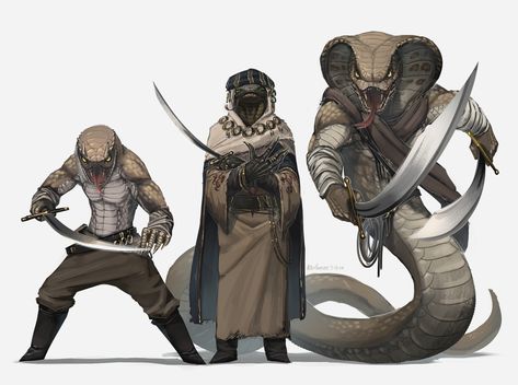 ArtStation - Raid Yuan Ti, Play With Friends, Dnd Monsters, 다크 판타지, Monster Concept Art, Fantasy Races, 캐릭터 드로잉, Fantasy Monster, Monster Design