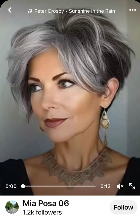 Modern Long Hairstyles, Women In Their 40s, Edgy Short Haircuts, Silver White Hair, Short White Hair, Short Haircut Styles, Short Hairdos, Grey Hair Styles For Women, Short Sassy Hair