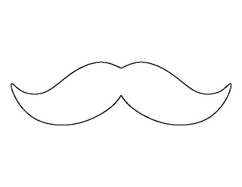 Mustache pattern. Use the printable outline for crafts, creating stencils, scrapbooking, and more. Free PDF template to download and print at http://patternuniverse.com/download/mustache-pattern/ Mustache Template, Charity Shop Display Ideas, Cupcake Template, Printable Outline, Felt Cupcakes, Coloring Crafts, Mustache Wax, Stencil Patterns, Moustaches