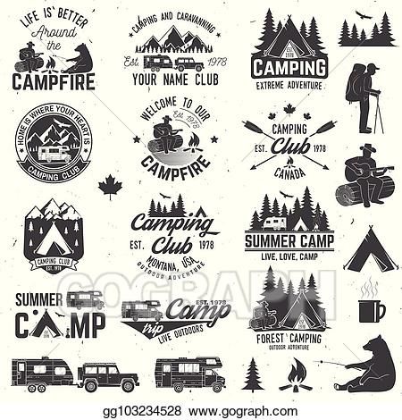 Camping Illustration, Vintage Typography Design, Camp Logo, Print Stamp, Forest Silhouette, Extreme Adventure, Tent Design, Adventure Camping, Vintage Typography