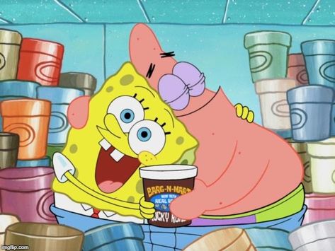 Spongebob and Patrick best friends Sponge Bob And Patrick Best Friends, Spongebob With Patrick, Spongebob And Patrick Best Friends, Spongebob X Patrick, Besties Cartoon, Sponge Bob And Patrick, Patrick And Spongebob, Bob And Patrick, Humor Spongebob