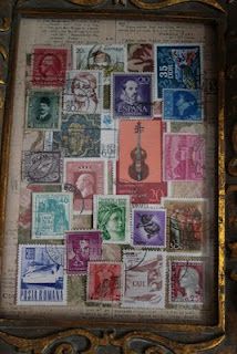 Framed Postage Stamps, Vintage Stamp Art, Old Stamps Art Ideas, Post Stamp Vintage, Postage Stamps Diy, Postage Stamp Display, Stamp Collection Display, Stamp Collection Ideas, Stamp Display