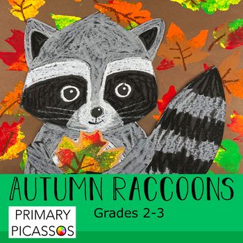 Get ready for a fun art lesson where you will learn how to draw an adorable raccoon playing in the Autumn leaves! This drawing lesson includes step-by-step pictures of how to draw the raccoon, bringing this playful woodland creature to life. I will also show you how to make a beautiful fall leaf background that can be used for other art projects as well. Your students will LOVE making this project! Elementary Art Show Projects, Raccoon Art Projects For Kids, Black And White Art Projects, Direct Drawing For Kids, Animal Art Lessons Elementary, Fall Art 4th Grade, Quick Art Lessons Elementary, Elementary Painting Projects, November Art Projects For Elementary