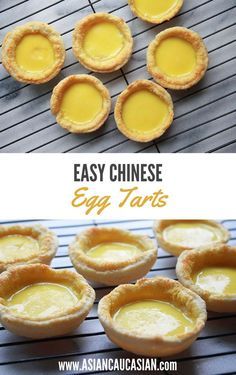 Chinese Egg Custard Tart Recipe, Chinese Egg Tarts, Chinese Egg Tart Recipe, Portuguese Tart, Chinese Egg Tart, Chinese Deserts, Sweet Egg, Chinese Dim Sum, Chinese Desserts