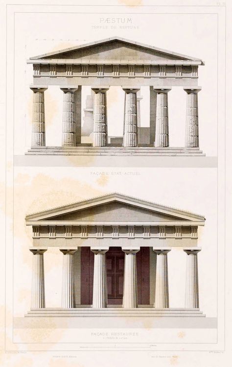 Architectural Drawings, Models, Photos, etc... Neoclassical House Drawing, Neoclassical Architecture Sketch, History Sketches, House Drawing Easy, Simple House Drawing, Library Project, Neoclassical House, Architecture Mapping, Architecture Classic