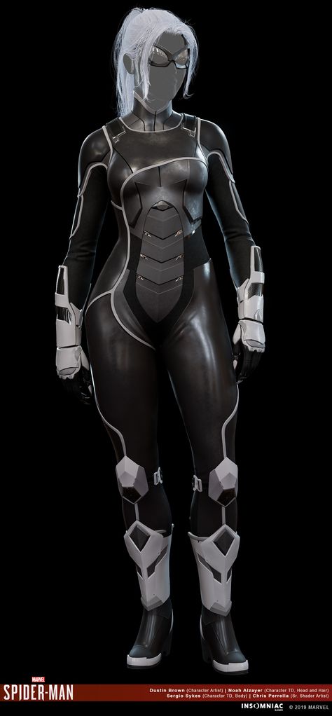 ArtStation - Black Cat, Dustin Brown Black Cat Marvel Costume, Black Cat Marvel Spiderman, Black Cat Outfit, Dustin Brown, Spiderman Black Cat, Black Cat Cosplay, Marvel Concept Art, Felicia Hardy, Black Cat Costumes