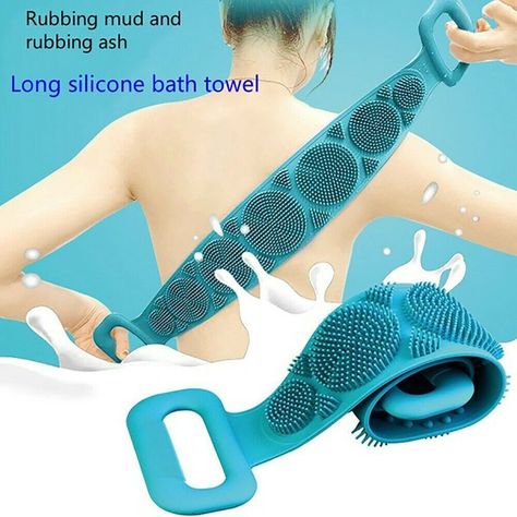 Ash Exfoliating Rubbing Back Scrubber Dual Sided Bath Belt Silicone Bath Brush   Size:60*10m (S Size),70*12cm (L Size) Applicable location:bathroom 100% new products high quality products Creative bathroom bathing tools, suitable for family bathing Material:Silica gel Product Category:Long back towel Color:Blue, pink, green, purple Package Included: 1PC * Silica gel back towel *Made of high quality material for lasting use *Help to relieve tiredness after working for a whole day *Promotes health Exfoliating Body Brush, Clean Products, Back Scrubber, Exfoliating Gloves, Bath Ball, Body Scrubber, Silicone Brush, Clean Body, Clean Pores