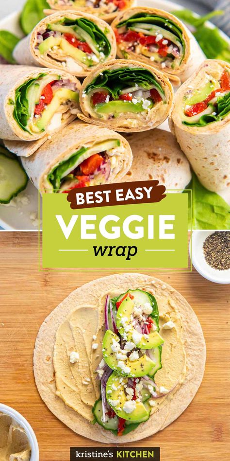 No Meat Wraps Recipes, Meatless Wraps Lunches, Non Dairy Sandwiches, Veggie Heavy Lunches, Plant Based Wraps Recipes, Vegetable Wraps Healthy Lunch Ideas, Tomato Basil Wrap Ideas, Mediterranean Wraps Vegetarian, Hummus Wraps Recipes