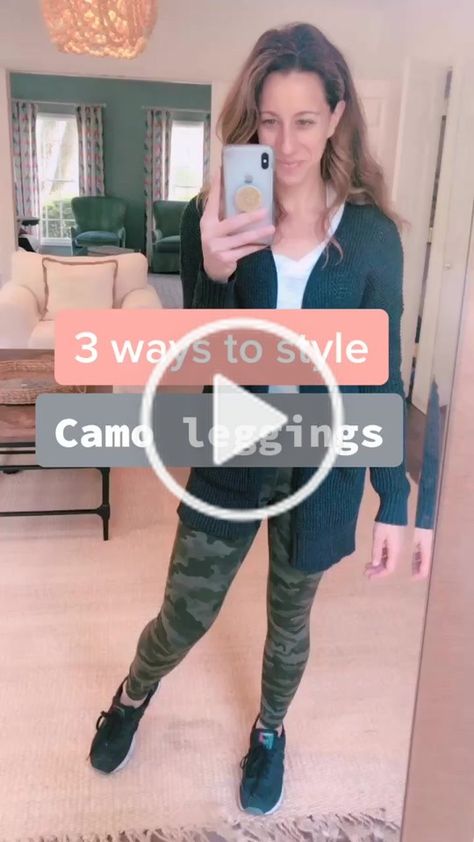 carpoolcloset(@carpoolcloset) on TikTok: 3 ways to style Camo leggings #styletips #styleideas #athleisure #casualstyle #momuniform #howtostyle #camoprint How To Style Camo Leggings, Camo Lulu Leggings, Mom Uniform, Lulu Leggings, What Should I Wear, Camo Leggings, Green Camo, Camo Print, How To Style