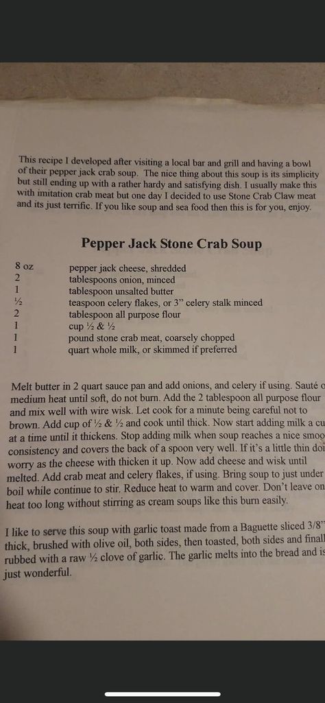 Pepperjack Cheese Crab Soup, Pepper Jack Crab Soup Recipe, Crawfish Pepper Jack Soup, Pepper Jack Crab Soup, Crab Soup Recipes, Crab Dishes, Stone Crab, Crab Soup, Healthier Food