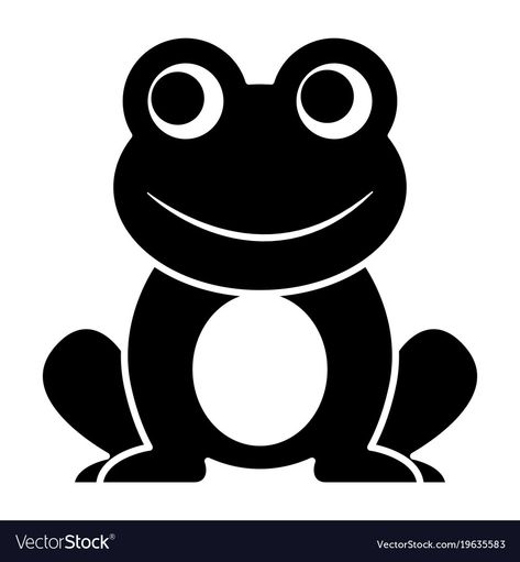 Cute Stencils, Cute Frogs Art, Toad Cartoon, Frog Stencil, Black And White Frog, Frog Clipart Cute, Frog Cartoon Images, Frog Silhouette, Frog Clipart Black And White