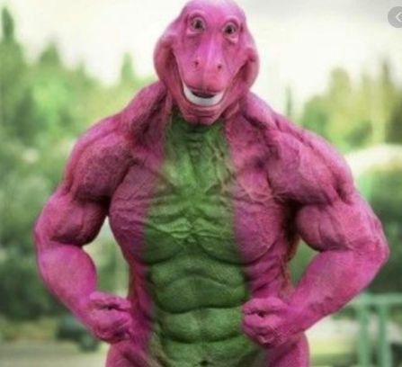 big muscles Barney Meme, Try Not To Laugh Challenge, Laugh Challenge, Me Me, Try Not To Laugh, To Laugh, Best Memes, Memes