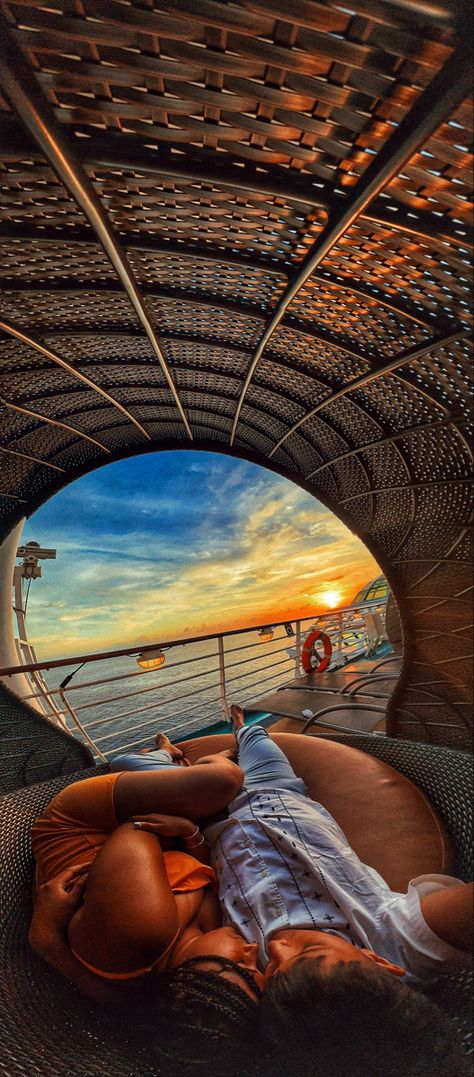 Couple on Royal Caribean cruise ship watching sunset on deck Couples Cruise, Cruise Sunset, Watching Sunset, Couple Cruise, Super Yacht, Escape Plan, Friends Travel, Household Cleaner, Super Yachts