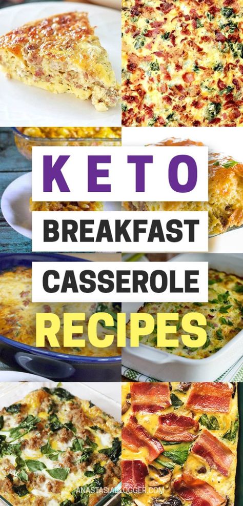 Slow Cooker Recipes Keto, Casserole Recipes Crockpot, Low Carb Make Ahead Breakfast, Keto Breakfast Casserole Recipes, Recipes With Bacon, Sweet Potato Breakfast Casserole, Keto Breakfast Casserole, Casserole Crockpot Recipes, Breakfast Casserole Recipes