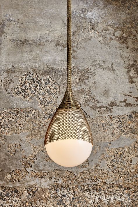 Armor Pendant - Konekt Furniture — Konekt Furniture Antique Bronze Chandelier, Blown Glass Pendant, Kitchen Pendants, Bronze Pendant, Diy Interior, Metal Fabrication, Metal Mesh, Satin Brass, Shop Lighting