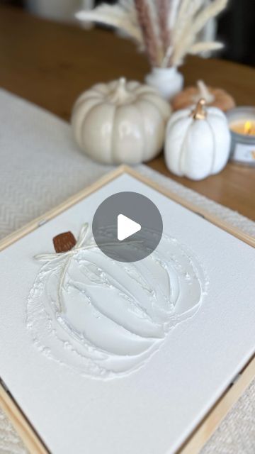 Sarah Pope on Instagram: "~DIY spackle pumpkin~ Back at it with another spackle project. This is perfect fall decor! And a craft friend’s craft night project, it’s so easy to do! I’ll have everything linked in my LTK if you want to use the supplies I used. Let me know if you do this! 🍁🍂🍁🍂 #fall #falldecor #falldesign #falldiy #fallcraft #fallcraft2023 #craft #crafty #craft2023 #cozy #cozyseason #fallweather #fallhome #homedecor #affordable #affordablediy #affordablecraft #cheap #cheapcraft #budget #budgetfriendly #fy #foryou" Using Spackle For Crafts, Spackle Pumpkin Canvas, Farmhouse Fall Crafts Diy, Adult Fall Crafts Diy, Diy Fall Art, Fall Wall Art Diy, Spackle Pumpkin, Fall Craft Adult, Fall Girls Night Crafts