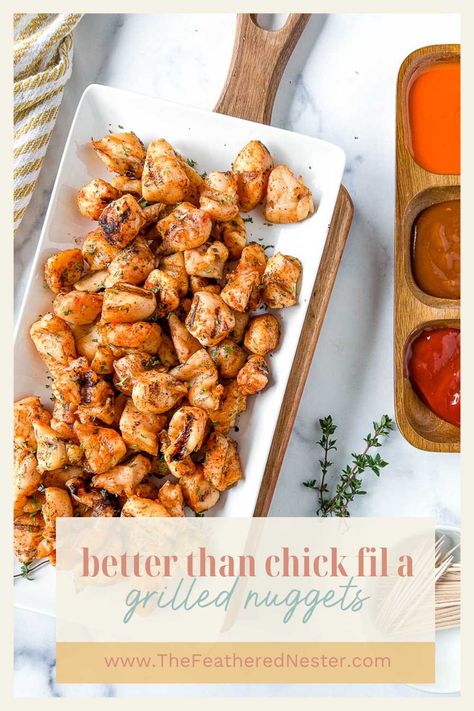 Chik Fil A Recipes, Copycat Chickfila Grilled Nuggets, Chic Fila Grilled Nuggets Recipe, Chik Fil A Grilled Nugget, Homemade Grilled Chicken Nuggets, Chik Fil A Grilled Nuggets, Chick Fil A Marinade Recipe, Chick Fila Grilled Nuggets Copycat, Chickfila Grilled Nuggets Recipe