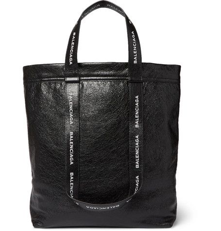 BALENCIAGA ARENA CREASED-LEATHER TOTE BAG. #balenciaga #bags #shoulder bags #hand bags #denim #leather #tote # Bags Balenciaga, Givenchy Sneakers, Balenciaga Jacket, Balenciaga Arena, Balenciaga T Shirt, Balenciaga Men, Black Balenciaga, Tote Bag Black, Shopper Bag