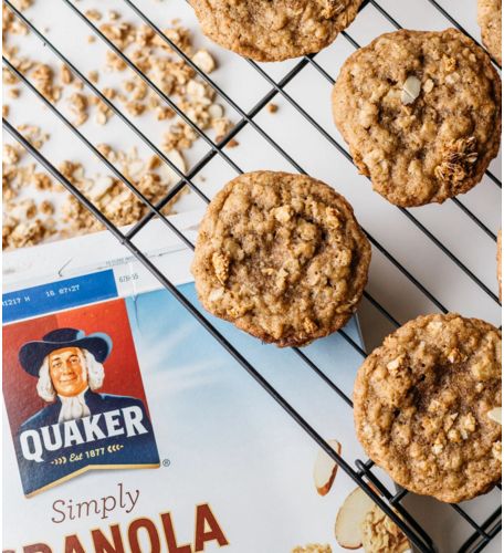 Honey Granola Cookies | The Kentucky Gent Recipes With Granola, Quaker Oatmeal Cookies, Instant Oatmeal Cookies, Quaker Oats Recipes, Granola Oatmeal, Granola Oats, Simple Granola, Quaker Oatmeal, Oatmeal Granola